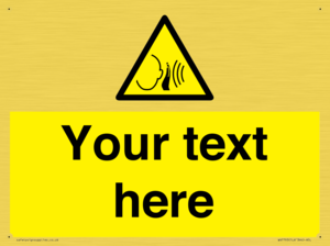 Custom warning sudden loud noise